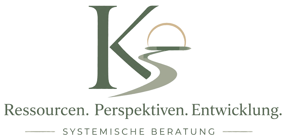 Logo kT: K und T mit Weg und Sonne. Ressourcen. Perspektiven. Entwicklung. Systemische Beratung